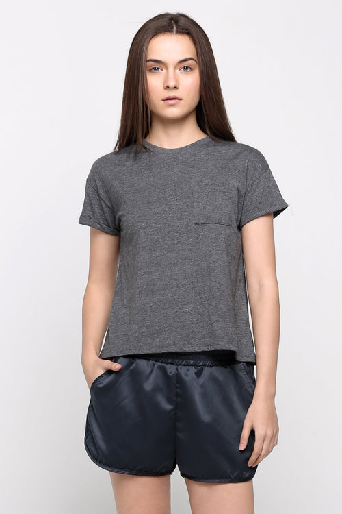 Boxy Tee With Pocket
