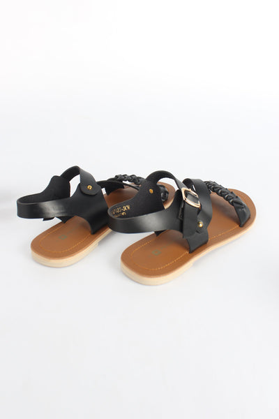 Braided Synthetic Leather Sandals