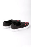 Canvas Slip On Sneakers With Embroidery