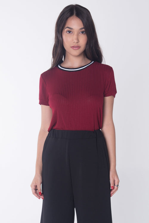 Semi Fit Tee With Tipping