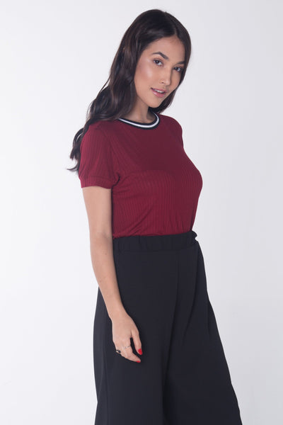 Semi Fit Tee With Tipping