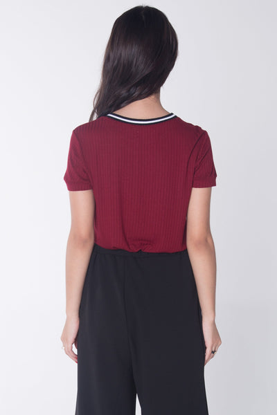 Semi Fit Tee With Tipping