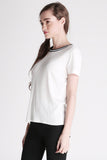  Relaxed Fit Ringer Tee in Rayon