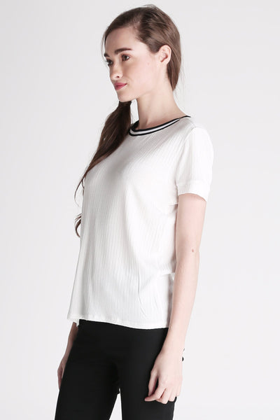  Relaxed Fit Ringer Tee in Rayon