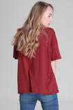 Boyfriend Fit Tee with Embroidery