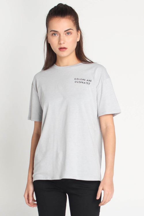 Boyfriend Fit Tee With Embroidery