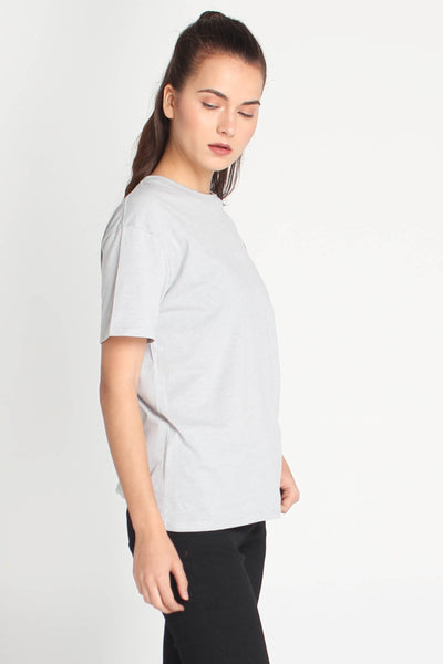 Boyfriend Fit Tee With Embroidery