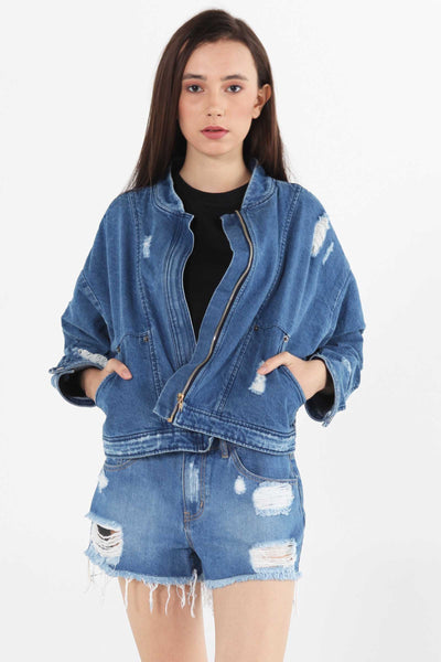 Denim Biker Jacket
