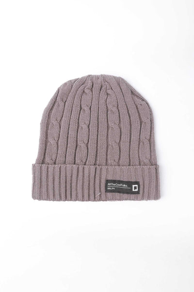 Textured Beanie With Patch