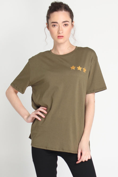 Boyfriend Fit Tee With Graphic Print