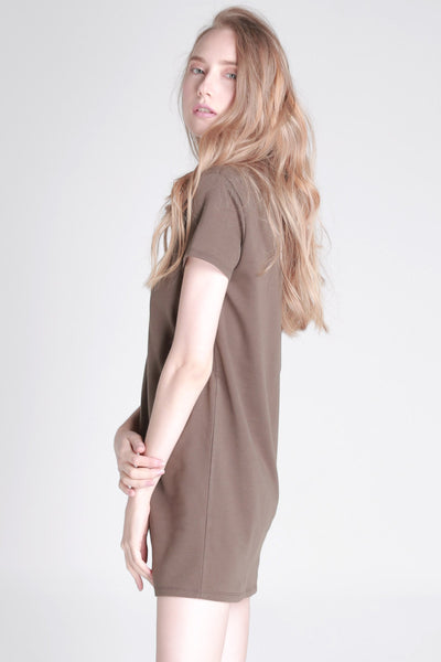 T-Shirt Dress with Criss-Cross Detail