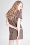T-Shirt Dress with Criss-Cross Detail