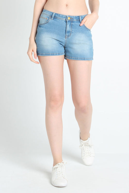 Denim Shorts In Light Wash