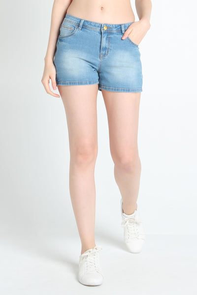 Denim Shorts In Light Wash