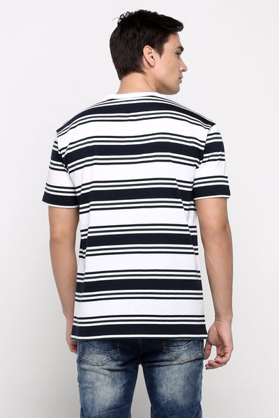Relaxed Fit Tee With Color Blocking