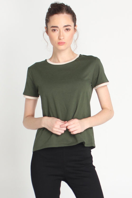 Regular Fit Tee With Embroidery
