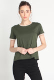 Regular Fit Tee With Embroidery