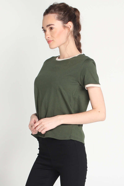 Regular Fit Tee With Embroidery