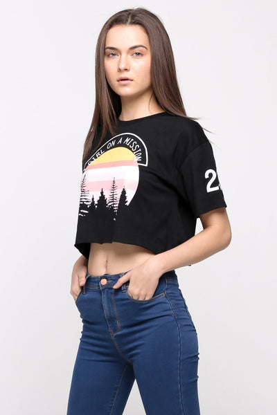 Oversized Tee With Graphic Print