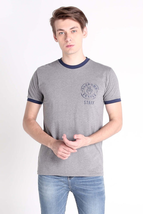 Semi Fit Tee With Graphic Print