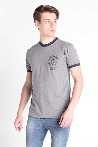 Semi Fit Tee With Graphic Print
