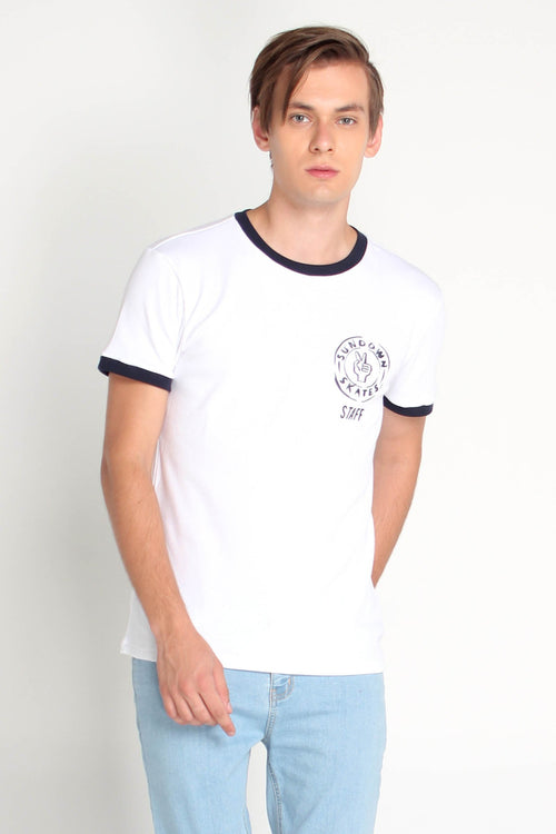 Semi Fit Tee With Graphic Print