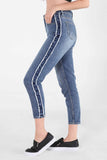 Vintage Slim Jeans With Contrast Panel