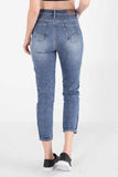 Vintage Slim Jeans With Contrast Panel