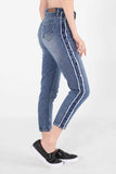 Vintage Slim Jeans With Contrast Panel