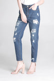 Vintage Slim Jeans With Distressed Effect