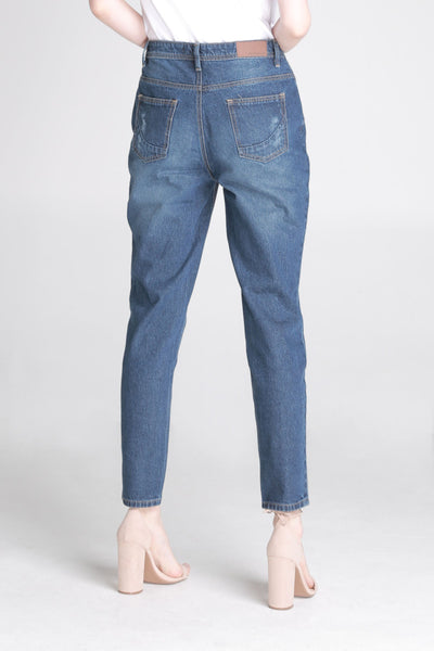 Vintage Slim Jeans With Distressed Effect