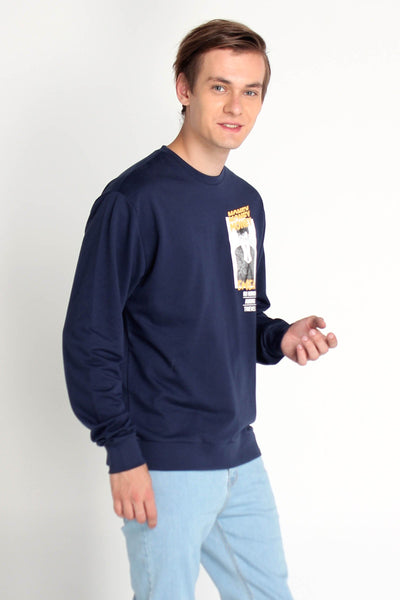 Relaxed Fit Pullover With Graphic Print