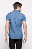Chambray Shirt With Pocket Detail