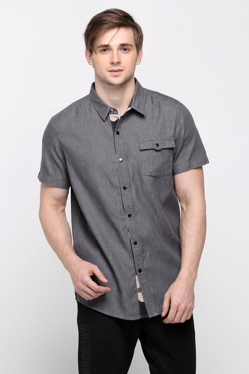 Chambray Shirt With Pocket