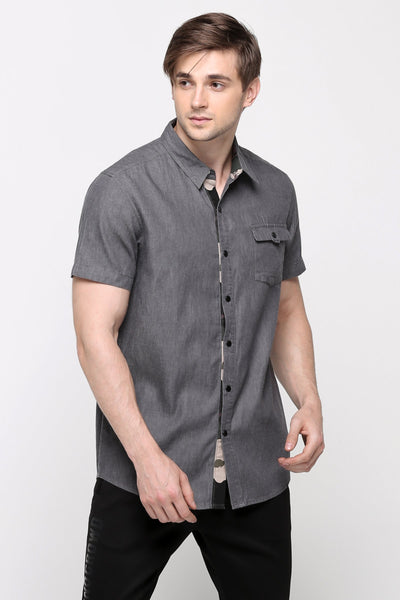 Chambray Shirt With Pocket