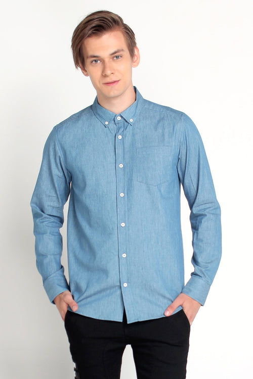 Chambray Shirt With Back Print