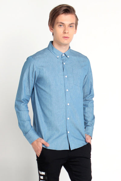 Chambray Shirt With Back Print