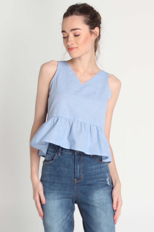 Sleeveless Oxford Shirt