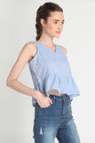 Sleeveless Oxford Shirt