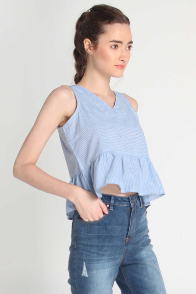 Sleeveless Oxford Shirt