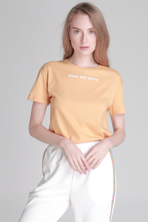 Boyfriend Fit Tee With Embroidery