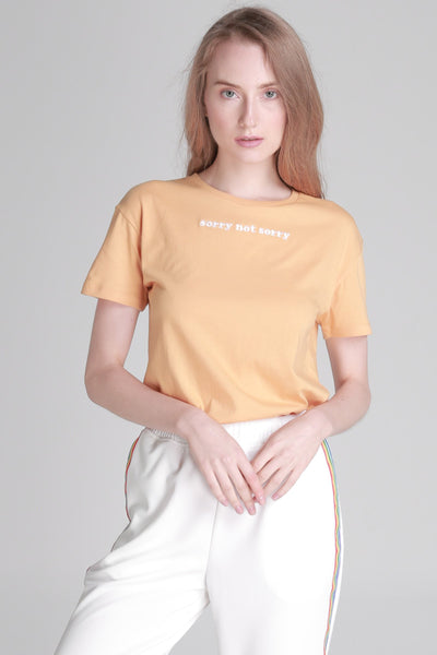 Boyfriend Fit Tee With Embroidery