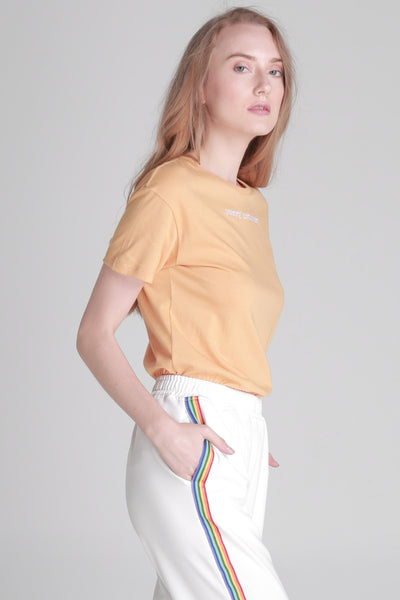 Boyfriend Fit Tee With Embroidery