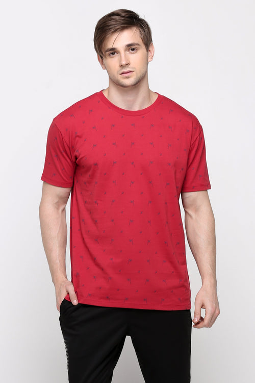 Relaxed Fit Tee With All-Over Print