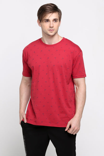 Relaxed Fit Tee With All-Over Print