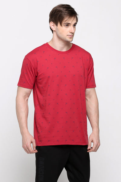 Relaxed Fit Tee With All-Over Print