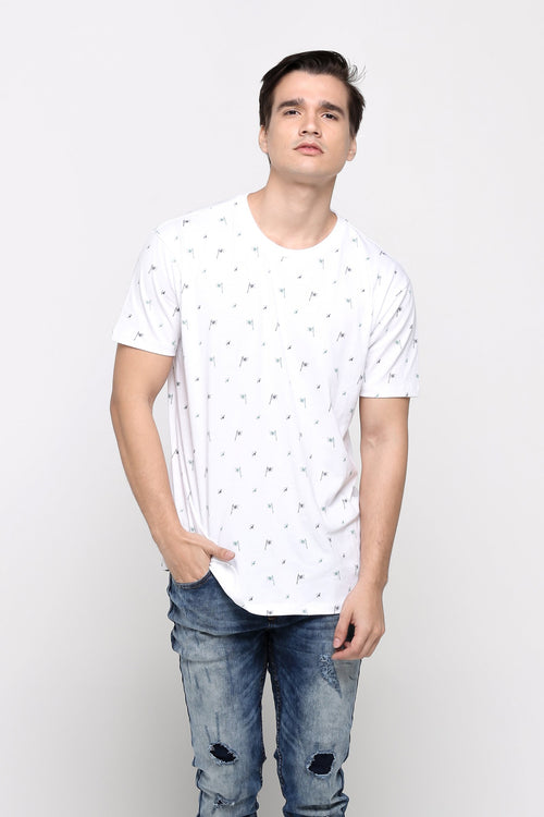 Relaxed Fit Tee With All-Over Print