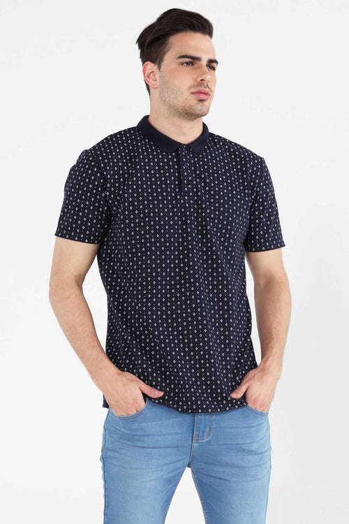 Polo Shirt With All-Over Print