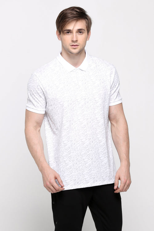 Polo Shirt With All-Over Print