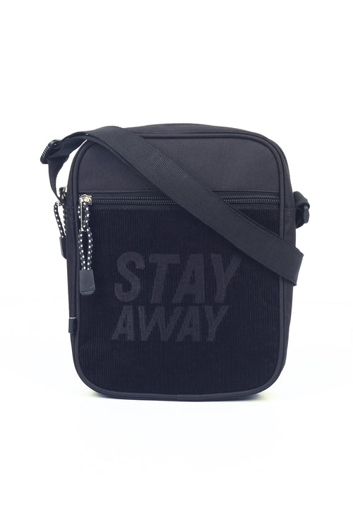 Corduroy Sling Bag With Embroidery